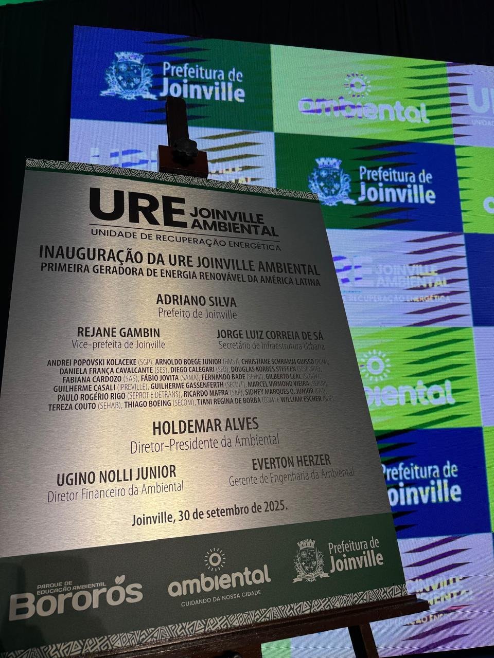 Joinville inaugura Usina de Recuperação Energética com capacidade para transformar 110 toneladas de resíduos por dia
